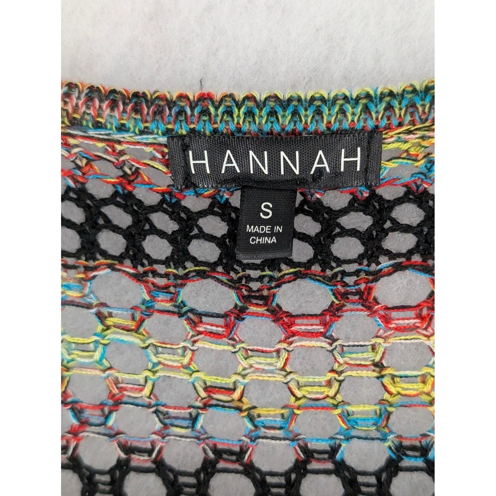 Space Dye Open Front Cardigan Small Multicolor Rainbow Knit Boho Layering - Picture 4 of 8
